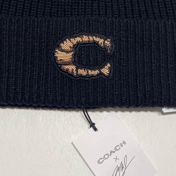 Coach X Michael B. Jordan Mummified Signature Beanie Cuffed knit Hat Cap NWT - Picture 5 of 7
